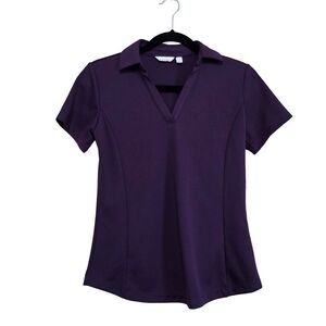 Lady Hagen Deep Purple Short Sleeve Golf Polo
